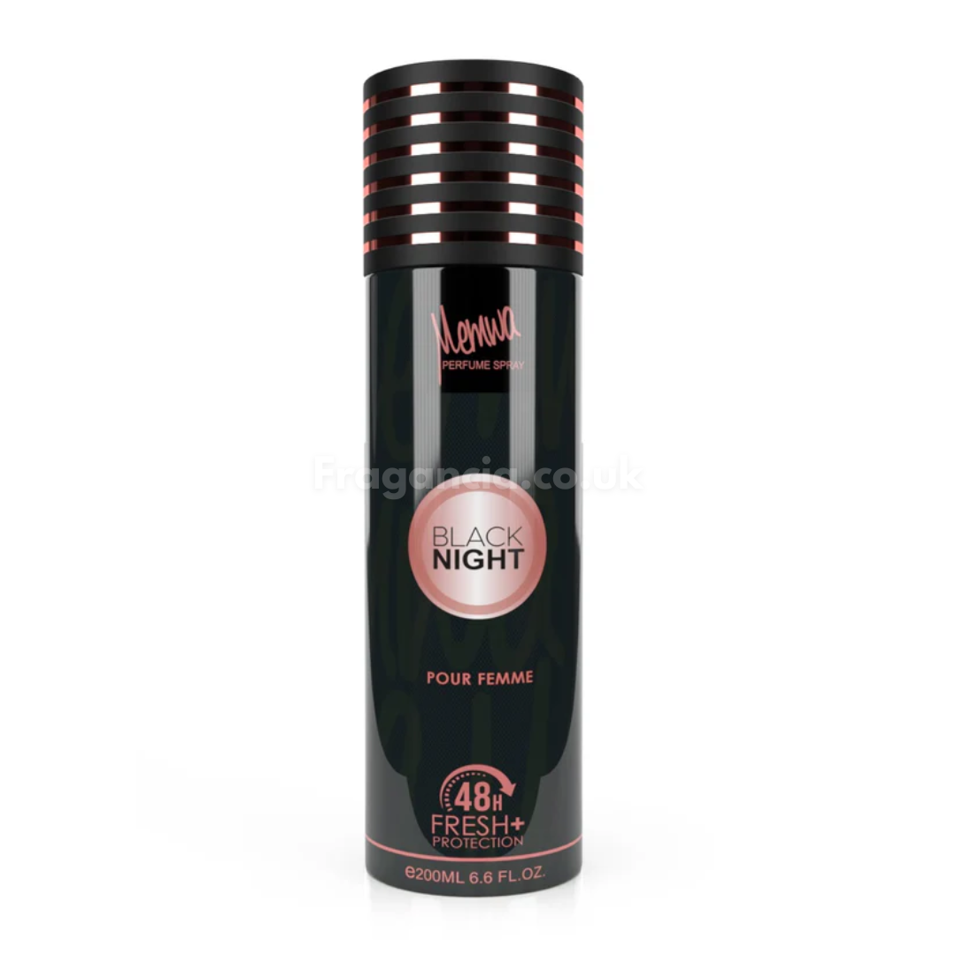 Black Night 200ml Deodorant Body Spray Memwa